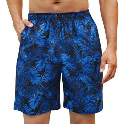 Enlision Badehose Herren Kurze Badehose für Herren Schnelltrocknend Badeshorts Herren Hawaiihose mit Taschen Freizeit Strandhose Schwimmhose 3XL von Enlision