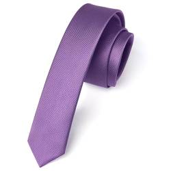 Enlision Krawatte Lila Schmal Seide Krawatten für Herren Einfarbig Schlips Violett Herren Hochzeit Party Krawatte 4cm Formelle Elegante Business von Enlision