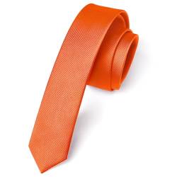 Enlision Krawatte Orange Schmal Seide Krawatten für Herren Einfarbig Schlips Herren Hochzeit Party Krawatte 4cm Formelle Elegante Business von Enlision