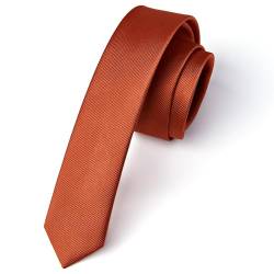 Enlision Krawatte Orange Schmal Seide Krawatten für Herren Einfarbig Schlips Terracotta Hochzeit Party Krawatte 4cm Formelle Elegante Business von Enlision