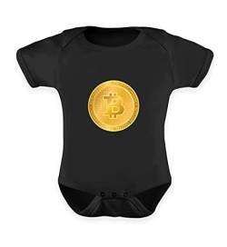 Enomis Bitcoin das Digitale Gold - Baby Body -0-6 Monate-Schwarz von Enomis