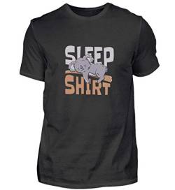 Schlafshirt Pyjama Schlafanzug Koala - Herren Shirt -4XL-Schwarz von Enomis