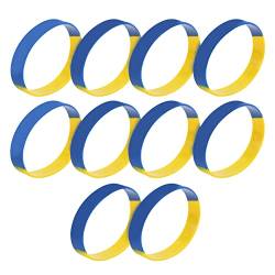 Entatial Ukrainische Gummiarmbänder, ukrainische Armbänder mit 10 Stück, 6,5 cm Durchmesser, für Brettspiele von Entatial