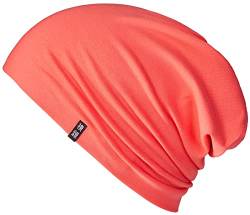 Enter the Complex® Leichte Beanie Mütze, Herren und Damen, Übergangsmütze, Herbst Winter und Frühling Sommer, Dünne Kopfbedeckung, Baumwolle (Jersey), L/XL, Coral Pink von Enter the Complex