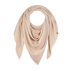 Enter the Complex® Schal Damen, Dreieckstuch, Halstuch, 100% Merino Wolle, 240 x 100 cm, Hellbeige von Enter the Complex