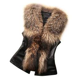 Entireface Womens 'Winter Warm Faux Pelz Weste Mantel Jacke Fellweste Damen Pelzweste Weste Fell kunstfell Weste Damen Wollmischungen Weste Jacke Ärmellos Winter Körper Warmer Mantel Weste Outwear von Entireface