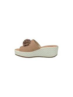 Enval Soft Damen D.Clara ENVAL Durchgängies Plateau Sandalen mit Keilabsatz, Beige, 38 EU von Enval Soft