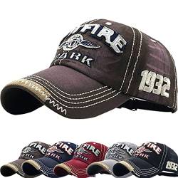 Enwokran Baseball Cap Herren, Unisex Retro Einstellbare Freizeit Mütze Stickerei Trucker Hut Verstellbare Sport Basecap (Kaffee) von Enwokran