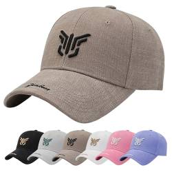 Enwokran Baseballkappe Herren, Unisex Einstellbare Freizeit Mütze Stickerei Trucker Hut Verstellbare Sonnenhut Sport Reisen Draußen Sonnenschutz Hüte Baseball Cap (Khaki) von Enwokran