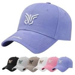 Enwokran Baseballkappe Herren, Unisex Einstellbare Freizeit Mütze Stickerei Trucker Hut Verstellbare Sonnenhut Sport Reisen Draußen Sonnenschutz Hüte Baseball Cap (Lila) von Enwokran