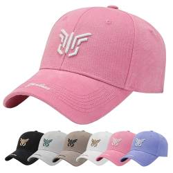 Enwokran Baseballkappe Herren, Unisex Einstellbare Freizeit Mütze Stickerei Trucker Hut Verstellbare Sonnenhut Sport Reisen Draußen Sonnenschutz Hüte Baseball Cap (Rosa) von Enwokran