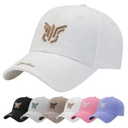 Enwokran Baseballkappe Herren, Unisex Einstellbare Freizeit Mütze Stickerei Trucker Hut Verstellbare Sonnenhut Sport Reisen Draußen Sonnenschutz Hüte Baseball Cap (Weiß) von Enwokran