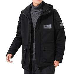 Eocicvvi Herren Softshell Jacke Outdoor Funktionsjacke Winddicht Freizeitjacke mit Abnehmbare Kapuze von Eocicvvi