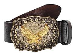 Eohak Western-Cowboy-Ledergürtel mit Schnalle, Cowboy-Tier-Schnallengürtel, geprägte Cowboy-Gürtel für Männer und Frauen von Eohak