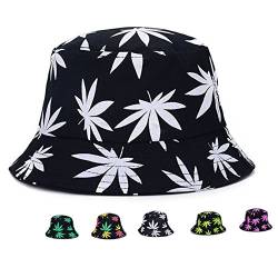 Marihuana-Hut mit Cannabisblatt-Motiv, Unisex, Sonnenschutz, UV-Schutz, faltbar - - Einheitsgröße von Eohak