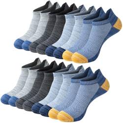 Eono Sneaker Socken Herren 43-46/37-42, 8 Paar Socken Herren Damen, Leicht und Atmungsaktive Baumwolle Herrensocken Laufsocken Sportsocken Kurze Unisex(37-42) von Eono