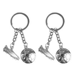 Eozighi 2 Stück Fußball Schlüsselanhänger für Jungen Metall Schlüsselanhänger Fußball Schlüsselanhänger, Geburtstagsgeschenke für Kinder und Erwachsene, Fangeschenke von Eozighi