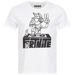 FORTNITE DJ Logo T-Shirt Herren + Jugendliche Weiß - Schwarz Gr.XXL von Epic Games