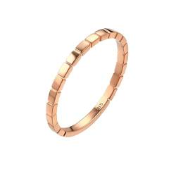 Epinki 750 Rosegold Ring, Gitter Partnerringe Ovalschliff, 18K Gold Trauringe Verlobungsring Damen Echt Schmuck, Individuelle Größen von Epinki