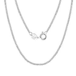 Epinki 925 Halskette, 1.6mm Weizenkette Anhänger Halskette Sterling Silber 925er, Kette Frauen, Silber, 45CM von Epinki