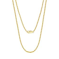 Epinki 925 Silber Halskette, 1.5mm Seilkette Halskette Anhänger 925 Sterlingsilber, Frauen Halsketten, Gold, 40CM von Epinki