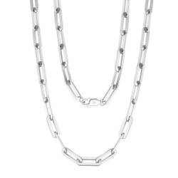 Epinki Kette 925 Silber Gothic, 3mm Oval Link Kette Halskette Anhänger S925 Silber, Damen Halskette Modeschmuck, Silber, 60CM von Epinki