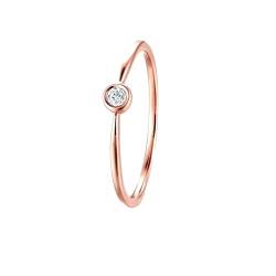 Epinki Ring 9K Rose Gold Au375, Solitärring Klassiker Partnerringe mit Moissanit Ovalschliff, 375 Gold Hochzeitsring Verlobungsring Damen Echtschmuck, Individuelle Größen von Epinki