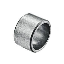 Epinki Ringe Verlobung Herren 15MM, Retro Silber Bandring Eheringe Matt Gebürstet Breiter Ring Edelstahl Ringe für Mann, Größe 65 (20.7) von Epinki