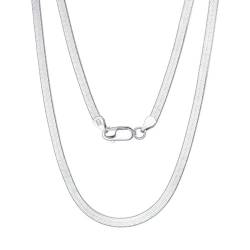 Epinki Sterling Silber Kette, 3mm Schlangenkette Halskette Anhänger Sterlingsilber S925, Frauen Halskette, Silber, 60CM von Epinki
