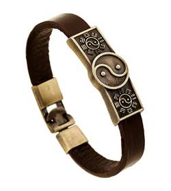 Epinki Taiji Bagua Yin Yang Armband Lederarmband Leder für Herren von Epinki