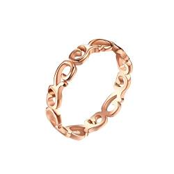 Epinki Verlobung Ring Damen 3.6MM, Rose Gold Eheringe Pärchenringe Keltisch Knot Edelstahl Ringe Frauen, Größe 49 (15.6) von Epinki