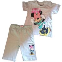 EplusM Shirt & Hose Baby Set kurzes Shirt mit Hose, Minnie Mouse "Peek a Bow!", grau (Set, 2-tlg) von EplusM