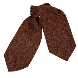 Epoint Herren Mode Klassisch Paisley Krawatte Krawatte Einstecktuch Set mit Box Set, Orange, Schwarz, era1b02a, Normal Ascot Tie von Epoint