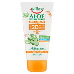 Aloe Sun Cream SPF20 protection Medium Travel Size 75ml von Equilibra