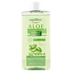 Equilibra Aloe Dermo-Bad, feuchtigkeitsspendendes Duschgel, beruhigend und erfrischend, für eine saubere und duftende Haut, mit Aloe-Saft, Glycerin und Bio-Apfelextrakt, 400 ml von Equilibra