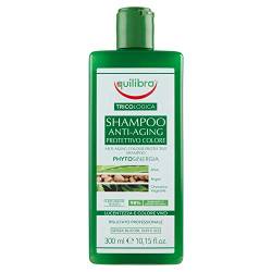 Equilibra Hair Anti-Aging Shampoo, Schützende Farbe, schützt den Glanz von gefärbten Haaren, verleiht Glanz, auf Basis von grünen Nüssen, Aloe Vera, Arganöl, 300 ml von Equilibra