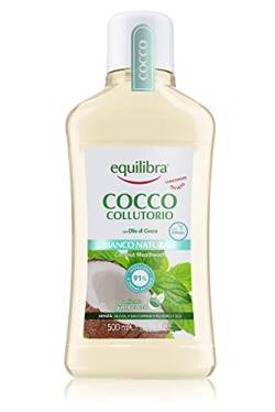 Equilibra Zahnhygiene, Kokosnuss, natürlich, weiß, Mundwasser auf Basis von Kokosöl, schützt vor Karies und Zahnstein, hilft, natürliches Weiß, schützt vor Bakterien, 500 ml von Equilibra