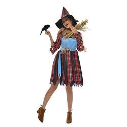EraSpooky Damen Vogelscheuche Halloween Kostüm - Braun - Large von EraSpooky