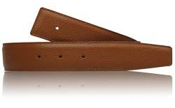 Erdi Ünver Cognac Wendegürtel in echt Leder für Herren & Damen 31mm Breiter Gürtel in Braun (105 cm) von Erdi Ünver