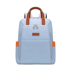 Ergocar Großer Laptop Rucksack 15,6 Zoll, Mode Lässiger Tagesrucksack, Wasserdichtes Leichtes Damen Schulrucksack, Business Reisen Rucksack, Geschenke für Mädchen Teenager, Blau von Ergocar