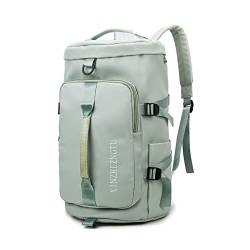 Ergocar Leichtes Wasserdichtes Wanderrucksack Damen Reisetasche, Mit Schuhbeutel Herren Rucksack Trekkingrucksack Reiserucksack Outdoorrucksack Sporttasche Weichgepäck, Grün von Ergocar