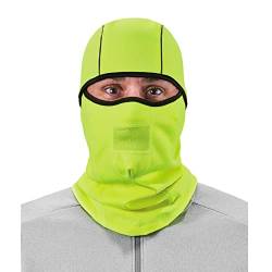 Ergodyne N-Ferno 6823 Winter Ski Mask Balaclava, Wind-Resistant Face Mask, Thermal Fleece, Hi Vis von Ergodyne
