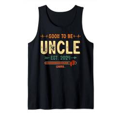 Vintage Soon to be Uncle Est 2024 Promoted to New Dad Oncle Tank Top von Eric 69 Designs