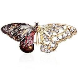 Elegante Strass-Schmetterlingsbrosche - Kristall-Insekten-Brosche für Frauen & Mädchen von Ericetion