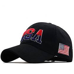 Ericetion Verstellbare Usa Flag -Baseballkappe, Bestickter Baumwoll -Snapback -Hut Für Männer & Frauen von Ericetion