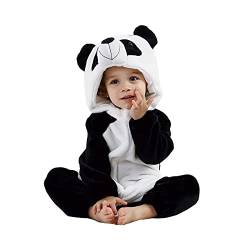 Baby Tier Kostüm-Unisex Baby Winter Herbst Flanell Cartoon Mit Kapuze Overall Kleinkind Cosplay Overall Warme Kleidung (panda,Tag 90) von Erichman