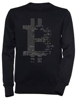 Bitcoin Kryptowährung Kryptowährung Unisex Herren Damen Jumper Sweatshirt Pullover Schwarz Größe L Men's Women's Jumper Black T-Shirt Large Size L von Erido