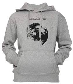 Erido Moonloop - Porcupine Tree Unisex Herren Damen Kapuzenpullover Sweatshirt Pullover Grau Größe XL Unisex Men's Women's Hoodie Grey X-Large Size XL von Erido