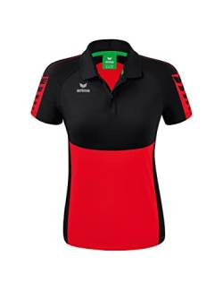 Erima Damen Six Wings Sport Polohemd, rot/schwarz, 34 von Erima