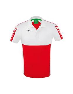 Erima Herren Six Wings Sport Polohemd, rot/weiß, L von Erima